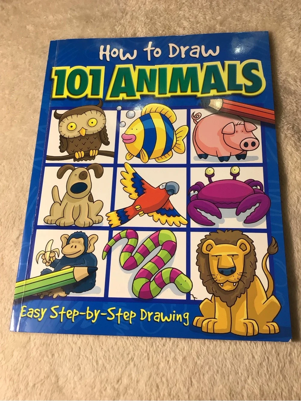 How to Draw 101 Animals - Blue Kids Drawing Book